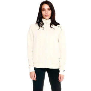 Felpa collo alto Leone donna con zip intera bonded Greyss