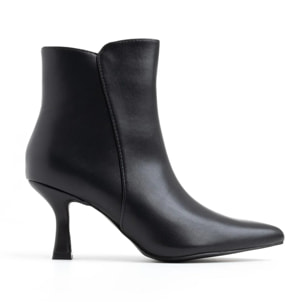 Tronchetto svasato con tacco rochetto - NERO