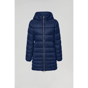 Cappotto Corinne blu marino ultralight con cappuccio e logo Polo Club