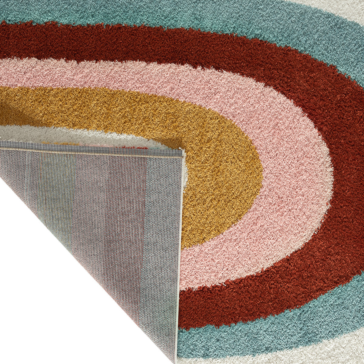 Aquarelle - tapis enfant arc en ciel multicolore