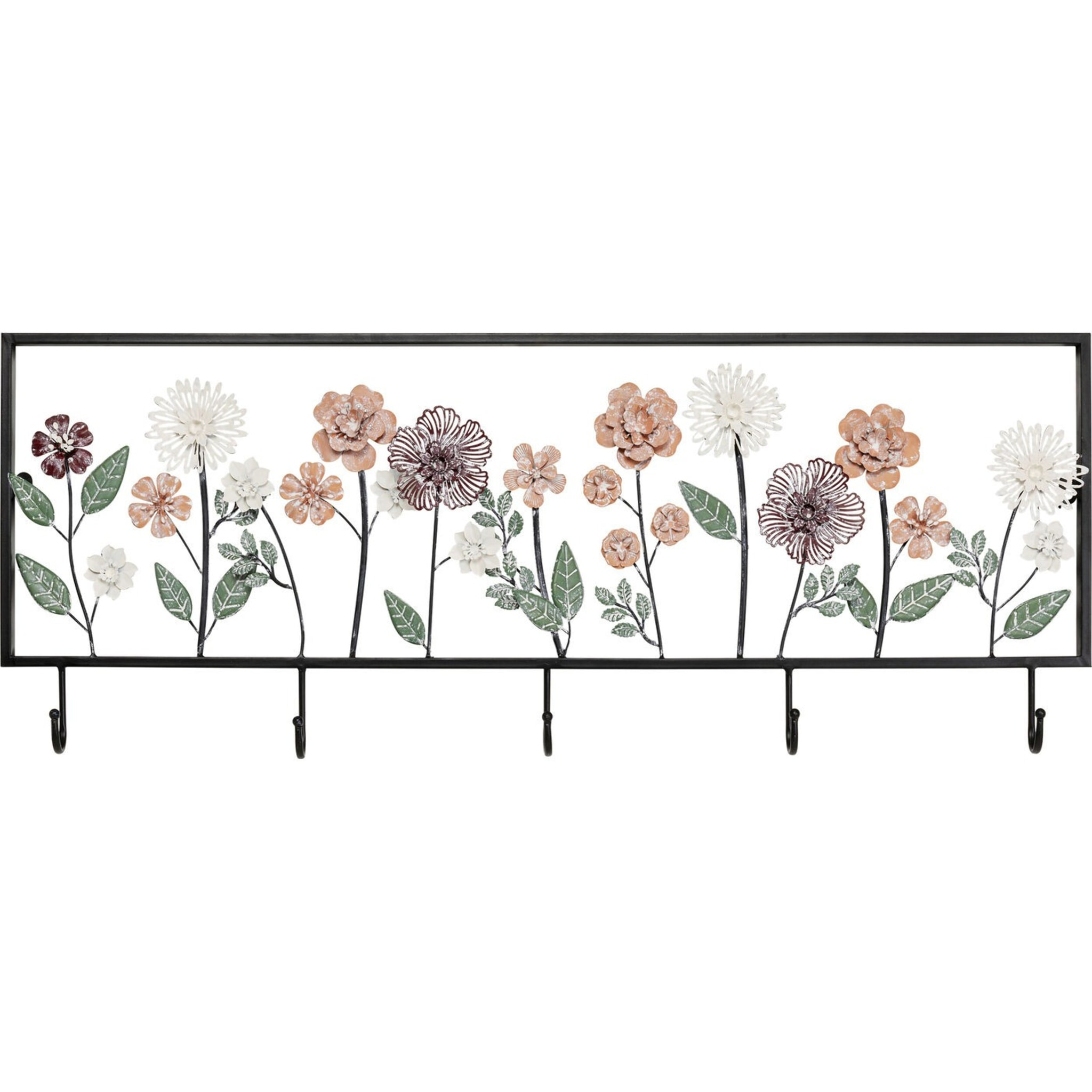 Portemanteau mural fleurs encadrées Kare Design