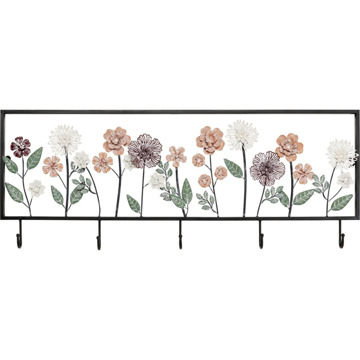 Portemanteau mural fleurs encadrées Kare Design