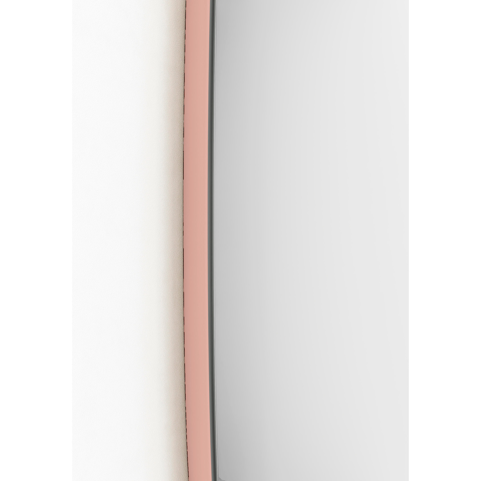 Espejo ovalado Eclipse aglomerado rosa 65x40x2 cm