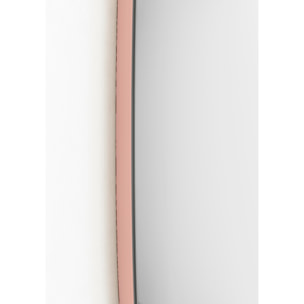 Espejo ovalado Eclipse aglomerado rosa 65x40x2 cm