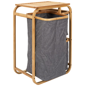 Rangement 3 Compartiments Support Bambou