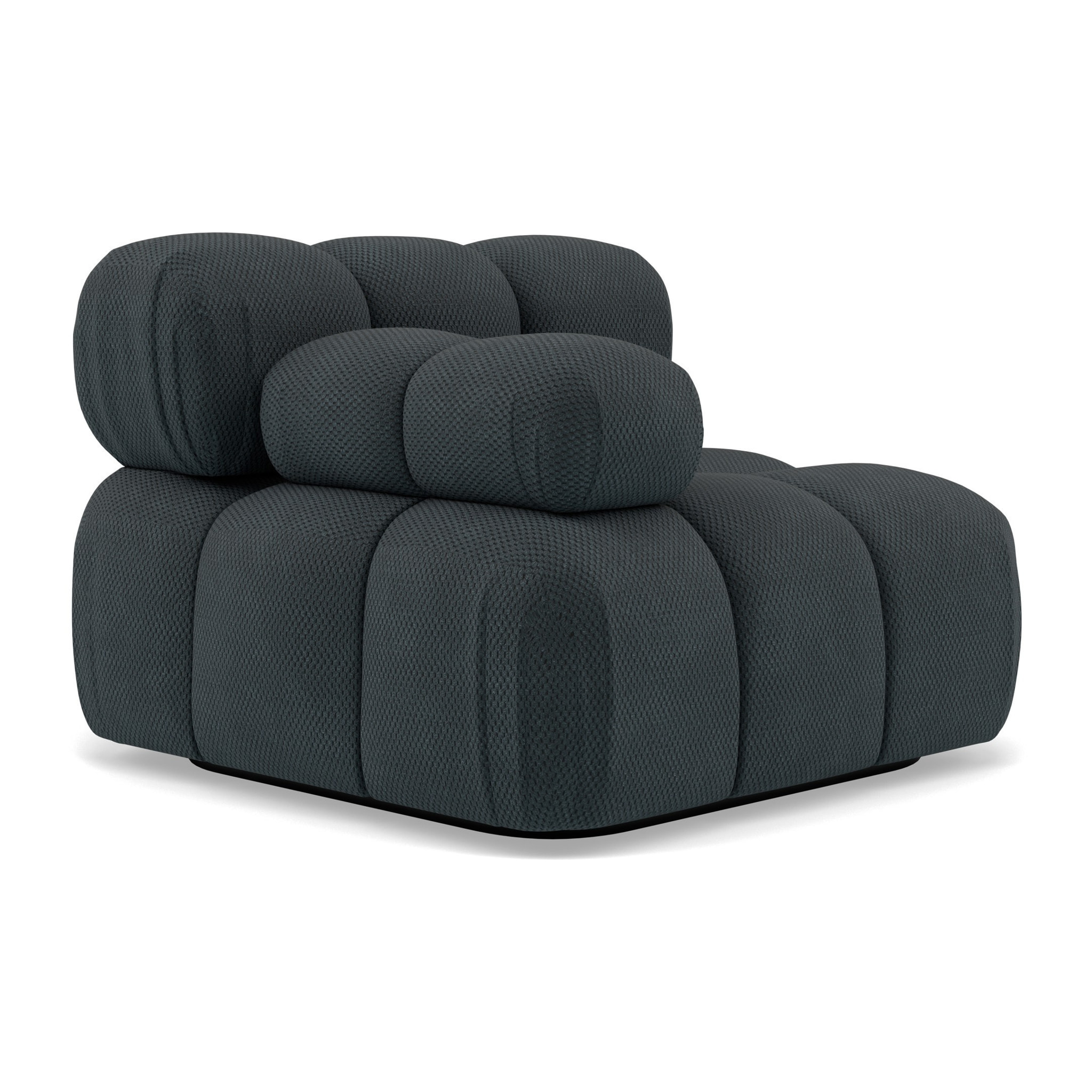 Ruby - module d'assise gauche en velours texturé - Noir