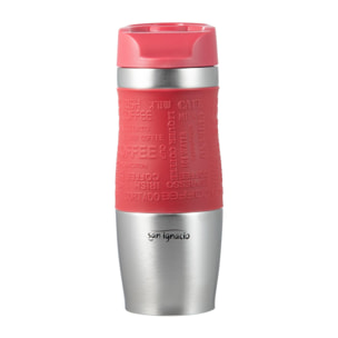 Taza de viaje 360ml acero inoxidable doble pared en color rojo expert san ignacio