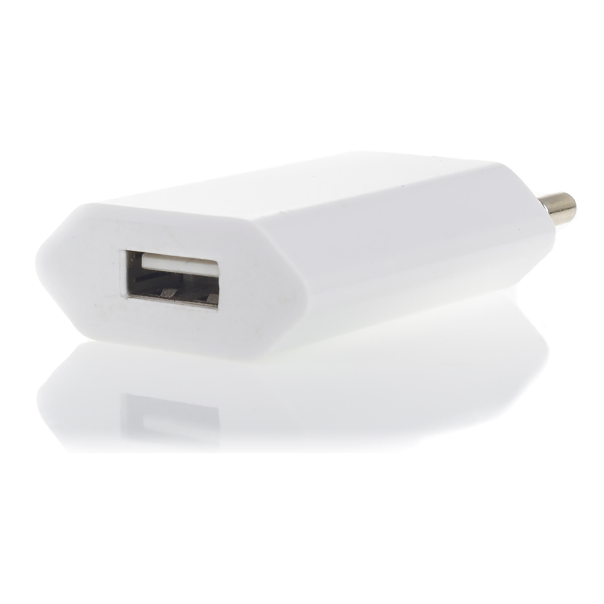 DAM CARICATORE DA PARETE USB 4x3x1 Cm. Colore bianco