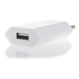 DAM CARICATORE DA PARETE USB 4x3x1 Cm. Colore bianco