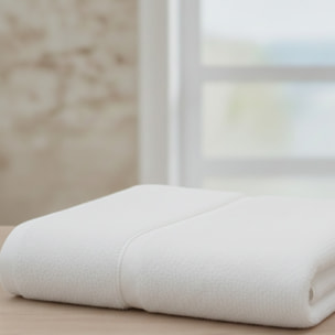 CASA MATTA Telo Bagno in Spugna di Puro Cotone 400 gr/mq_Bianco