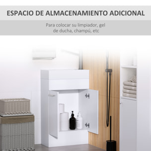 Mueble de Baño con Lavabo Cerámico Armario de Baño Bajo Lavabo con 2 Puertas Estilo Moderno Carga 50 kg 50x86x25 cm Blanco