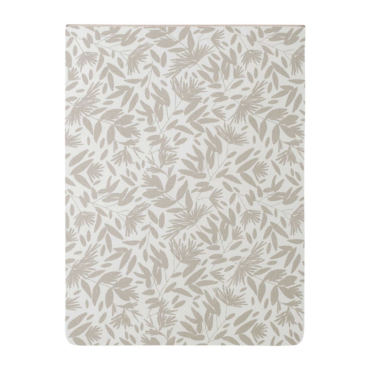 Drap plat imprimé en percale de coton, OMBRAGE, Beige Lin