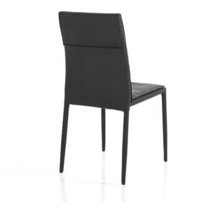 Tomasucci Lot de 4 Chaises LUCIA NOIRS