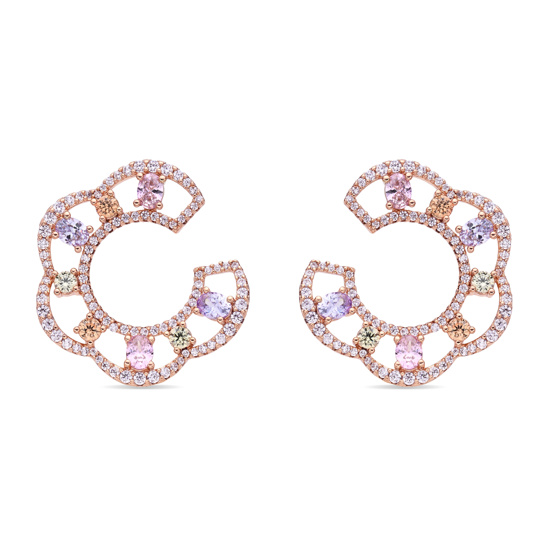 Pendientes Boy acabado oro rosa 18k
