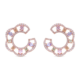 Pendientes Boy acabado oro rosa 18k