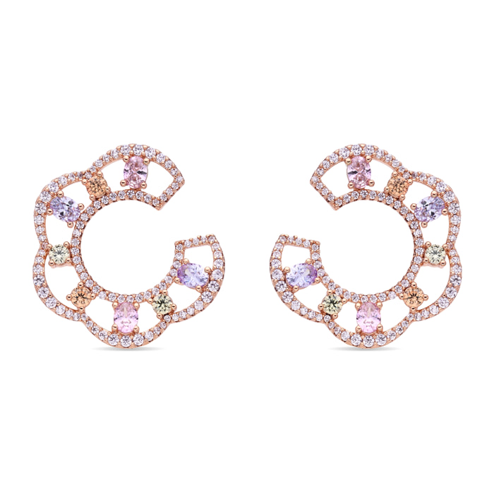 Pendientes Boy acabado oro rosa 18k