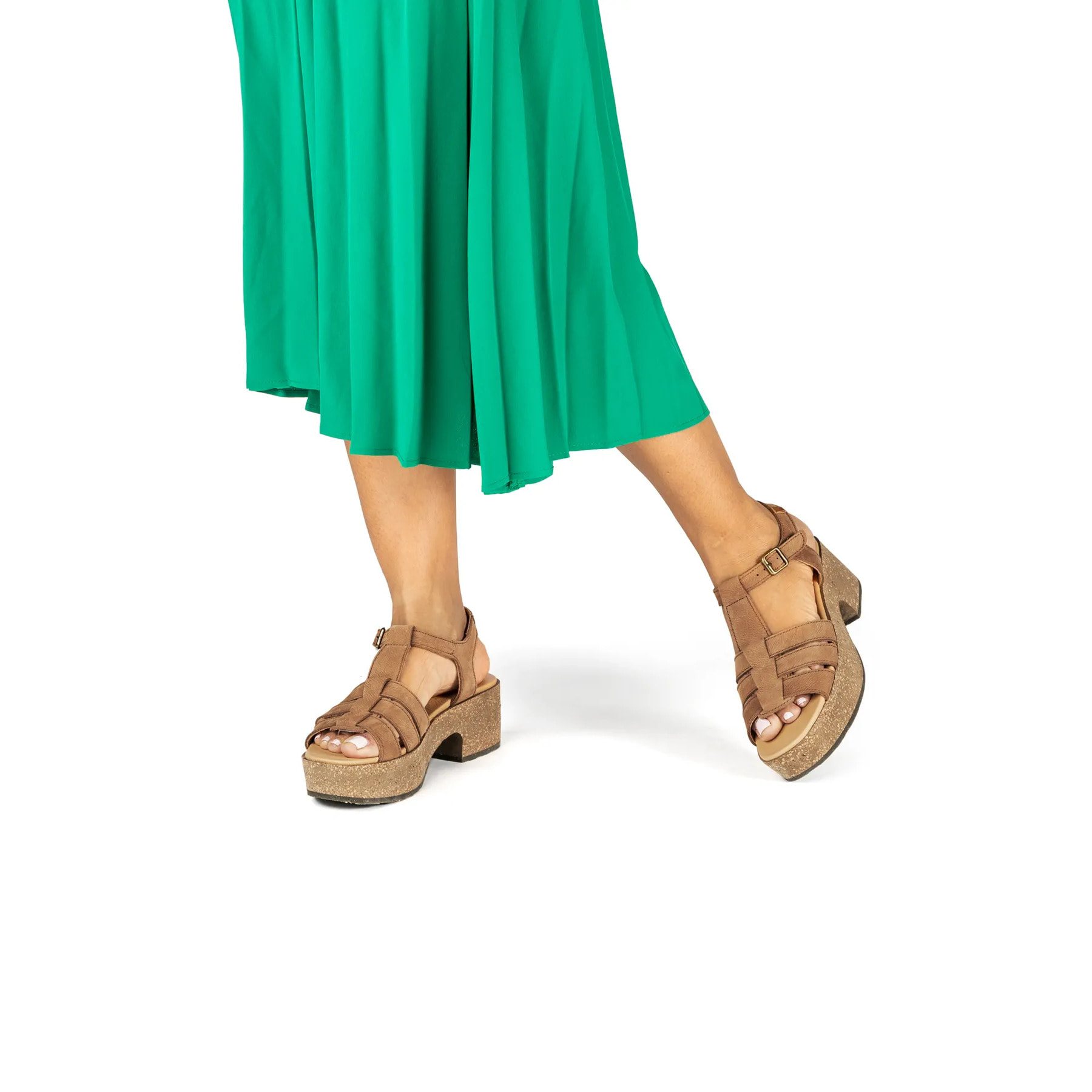 Sandalias con tacón N5890 PLEASANT PIEDRA /ARBEQUINA color Piedra