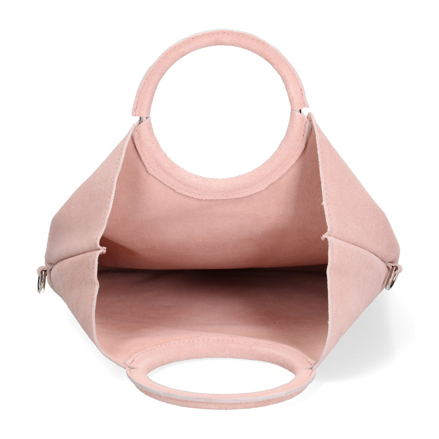 Borsa a mano da donna Made in Italy - Modello Zelia - Pelle scamosciata - 29.0 x 30.0 x 1.0 cm