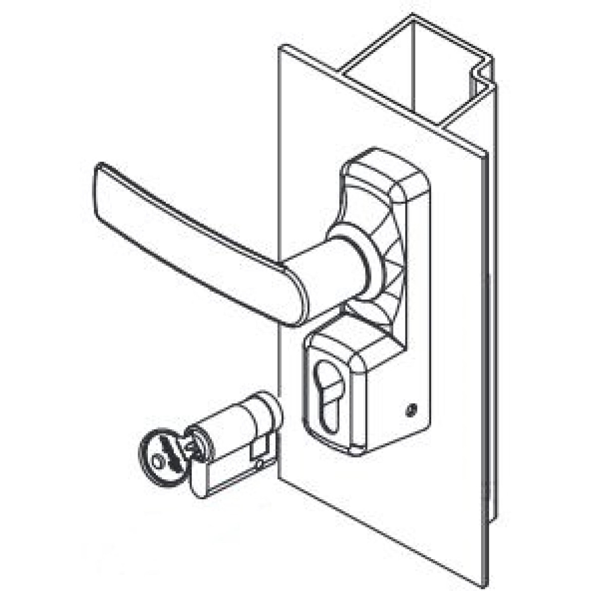 Manoeuvre extérieur Oltre à cylindre démontable Blanc 9010 FAPIM livré sans cylindre - 8568BS-32