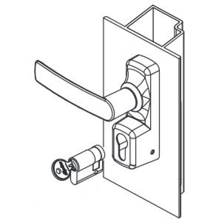 Manoeuvre extérieur Oltre à cylindre démontable Blanc 9010 FAPIM livré sans cylindre - 8568BS-32