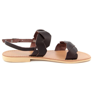 Sandalo flat Donna Toscana  Marrone