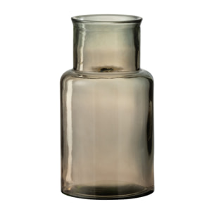 J-Line vase Cylindre - verre - marron clair - small  - 16 cm de hauteur