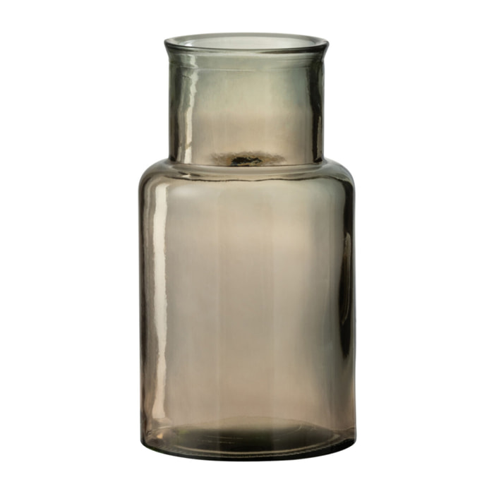 J-Line vase Cylindre - verre - marron clair - small  - 16 cm de hauteur
