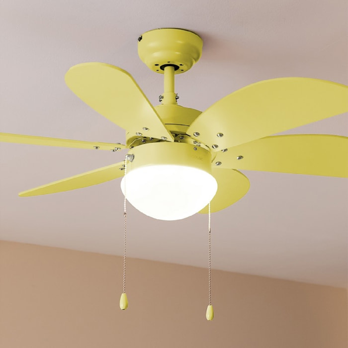 Ventilador de techo con luz EnergySilence Aero 3600 Vision Full Yellow Cecotec