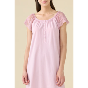 Camicia da notte donna estiva in cotone articolo unito. Noidinotte