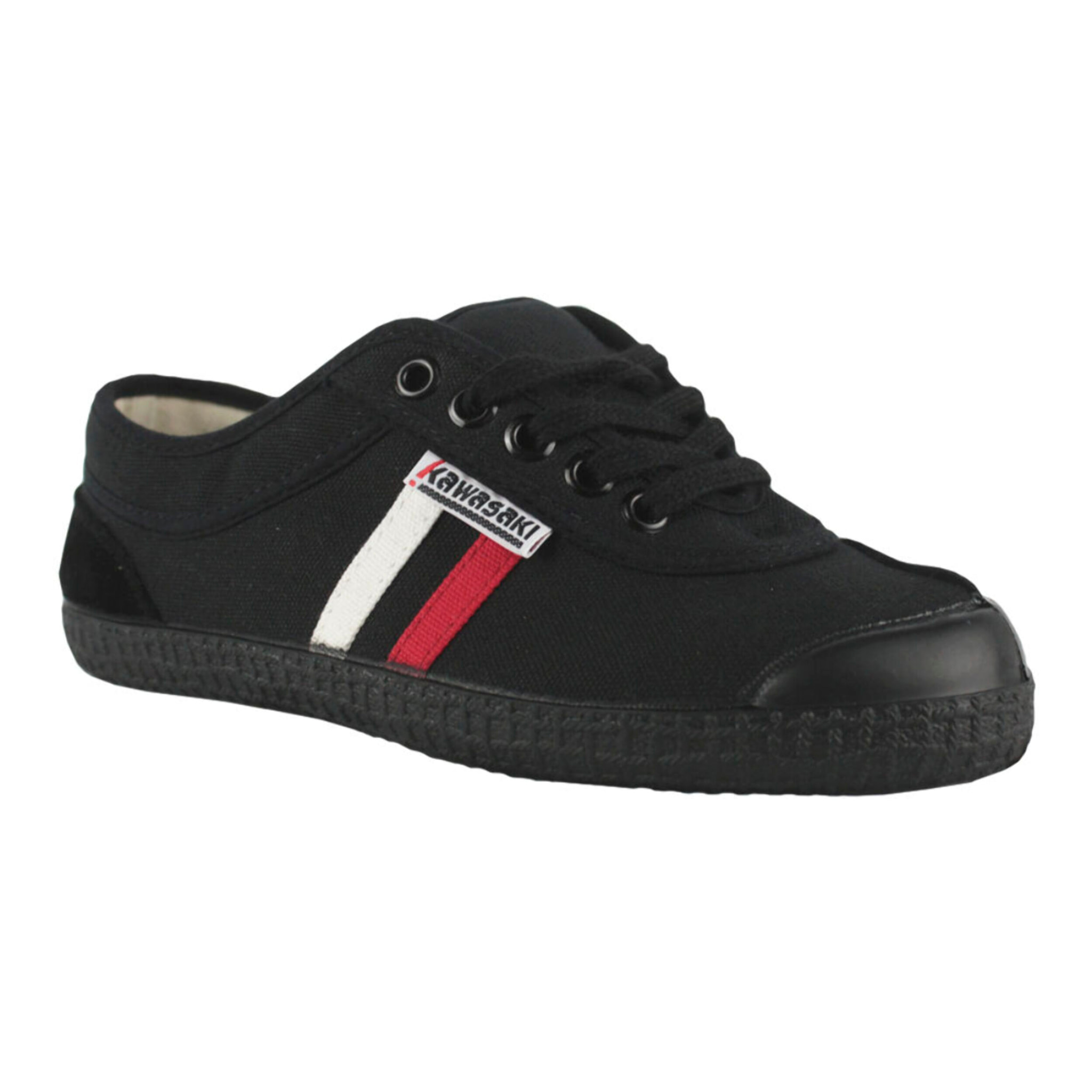 Zapatillas Sneaker para Hombre - KAWASAKI Retro 23 Canvas Shoe K23 60W Black Stripe Wht/Red