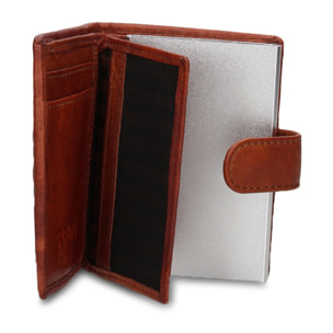 Portafoglio uomo in vera pelle - Modello Bastian Plus - Casual - 7.5 x 10.0 x 2.0 cm
