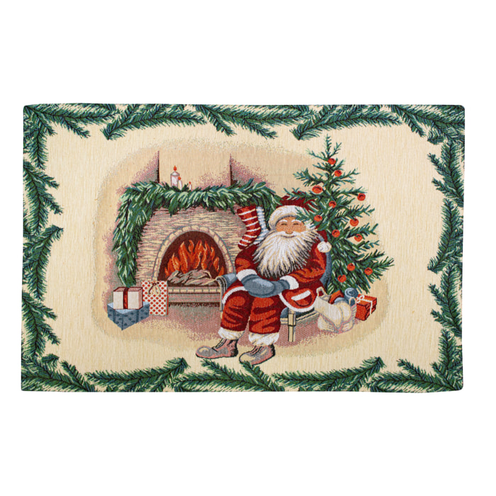 Tappeto Ingresso Arredo Natalizio Babbo Natale