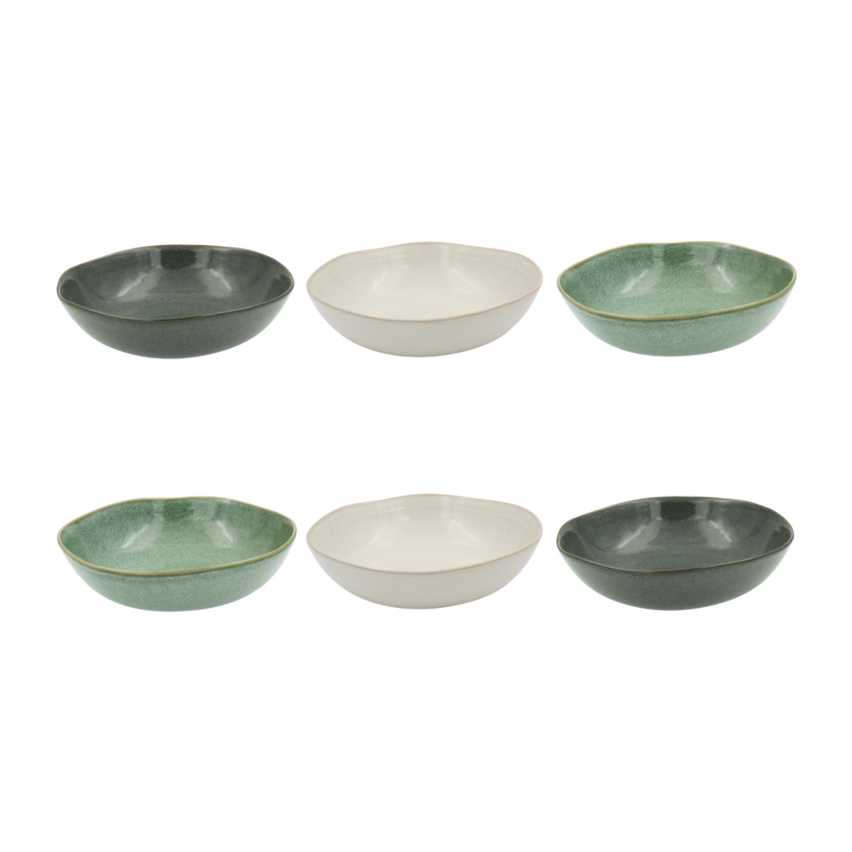 Lot de 6 assiettes creuses, MILA