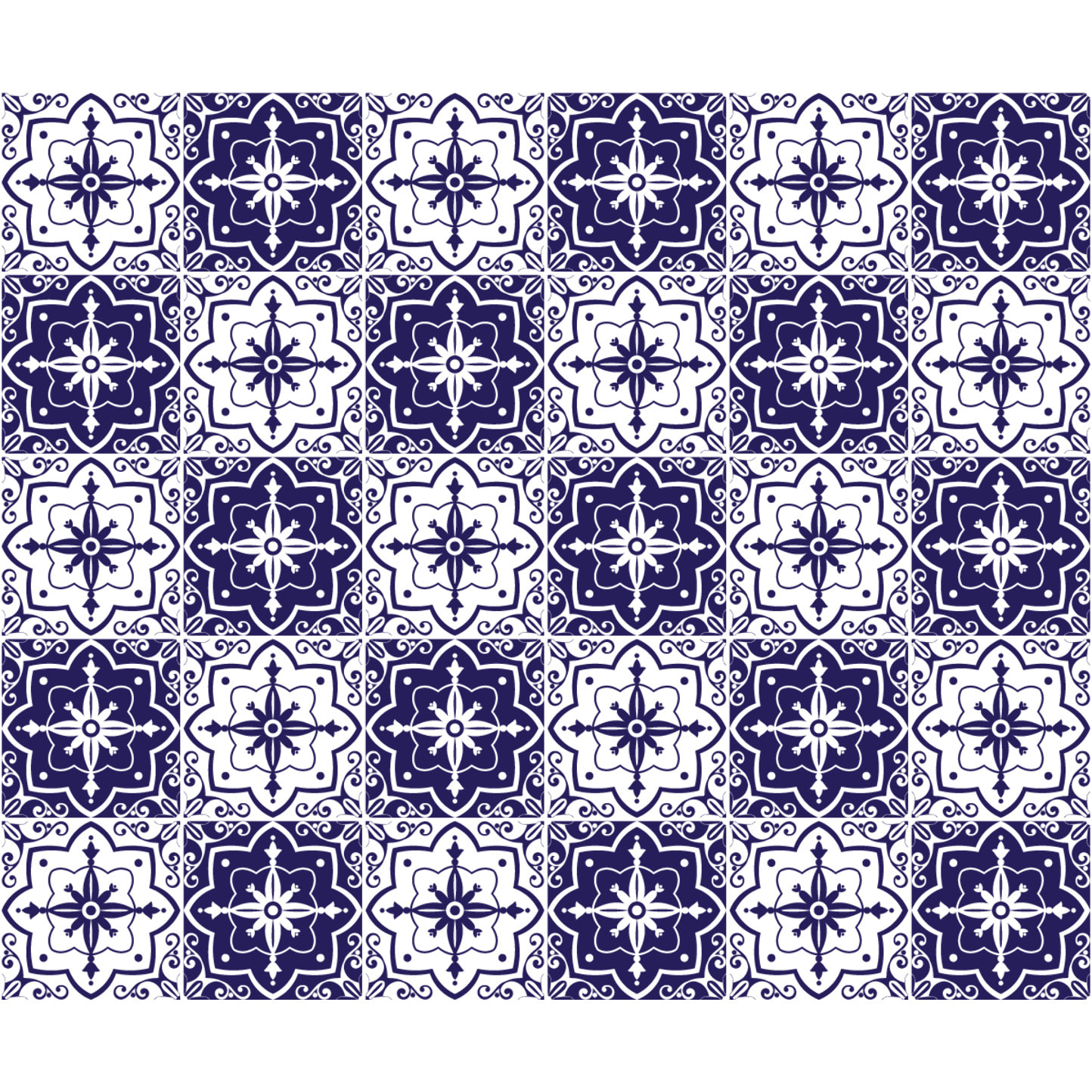 Stickers muraux - Sticker Mural Carrelage adhésif Cuisine Salle de Bain - 30 STICKERS CARREAUX DE CIMENT AZULEJOS MARA