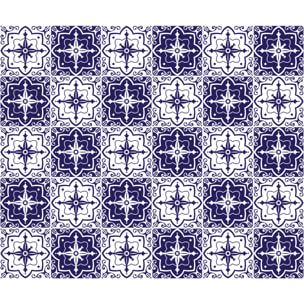 Stickers muraux - Sticker Mural Carrelage adhésif Cuisine Salle de Bain - 30 STICKERS CARREAUX DE CIMENT AZULEJOS MARA