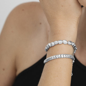 Pulsera Caspil Hematite acabado plata