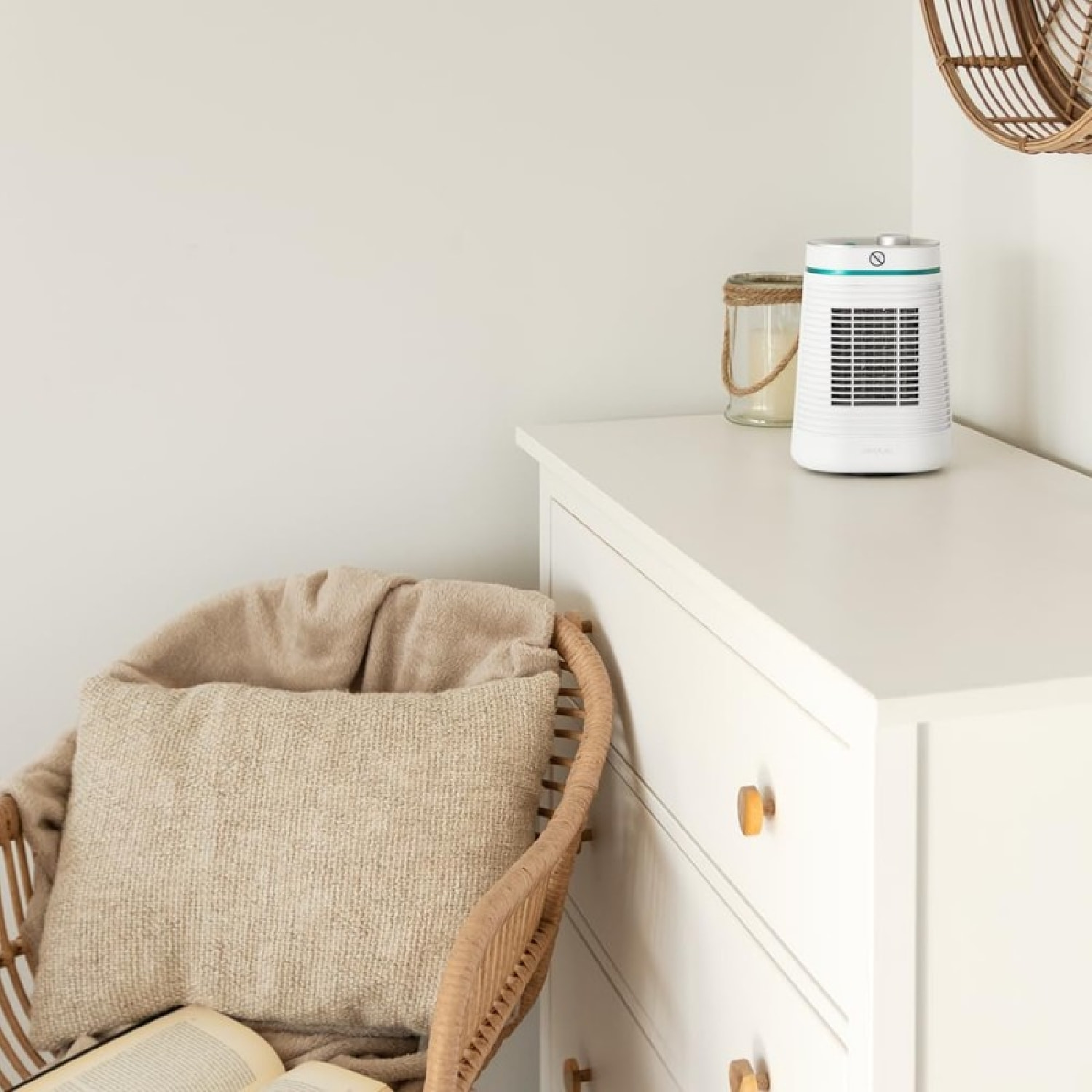 Cecotec Calefactor cerámico de sobremesa ReadyWarm 1550 Max Ceramic Rotate White