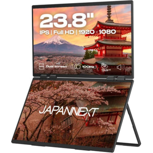 Ecran pc portable JAPANNEXT JN-DMD-IPS238F-C4 23" Double écran Full HD 100Hz IPS USB-C AMD FreeSync support intégré
