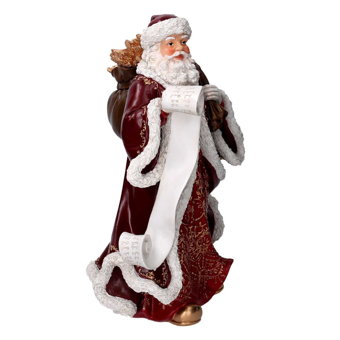 Babbo natale in resina rosso cm26,8x18h38,5