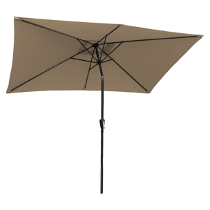 Parasol droit HAPUNA rectangulaire - Taupe