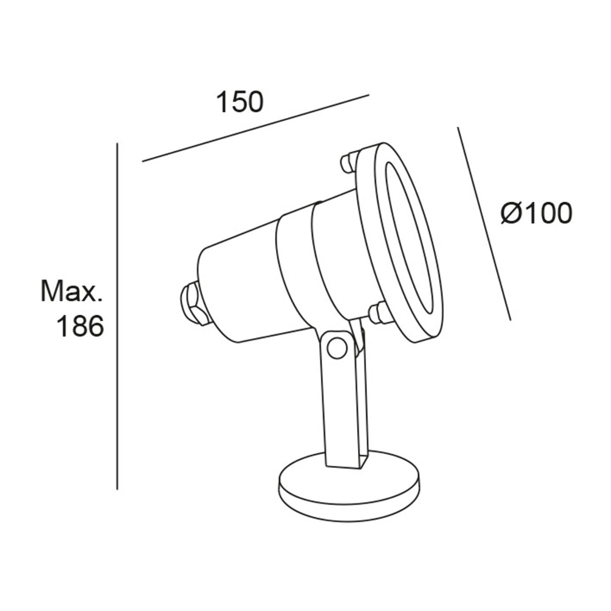 LEDS C4 Proyector Ip66 Helio Aisi 316 Gu10 8W Acero Inoxidable Aisi 316 333Lm