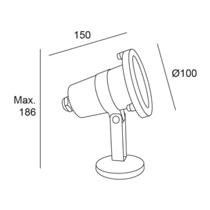 LEDS C4 Proyector Ip66 Helio Aisi 316 Gu10 8W Acero Inoxidable Aisi 316 333Lm