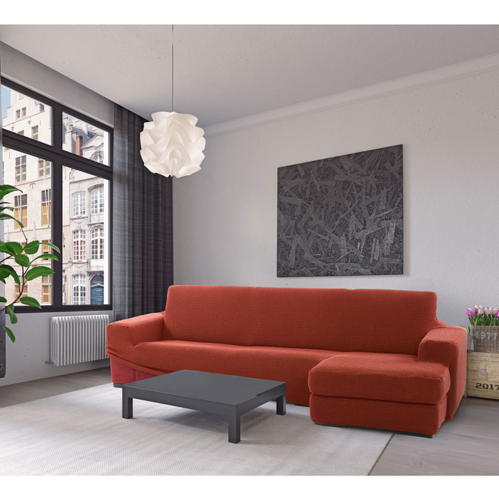 Funda para Chaise Longue derecho (visto de frente) brazo corto SÚPER ELÁSTICA modelo HELENA