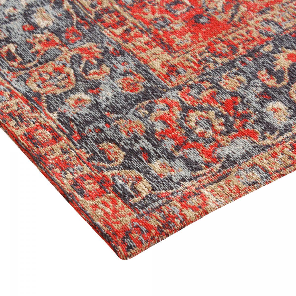 Tapis Orient 160x230 NOMEDI Rouge , tapis en coton