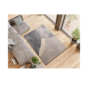 MONIC Alfombra con formas orgánicas en gris, varias medidas disponibles.