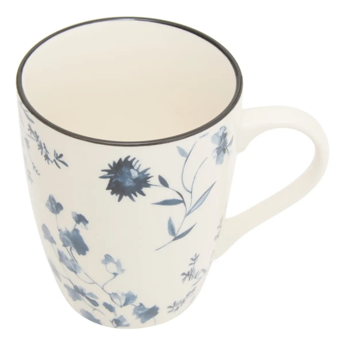 Mug Umami motif fleur bleu 31cl