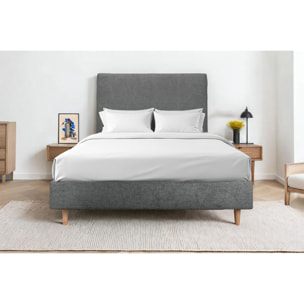 Sommier Tapissier Tissu Ep20 - pieds bois