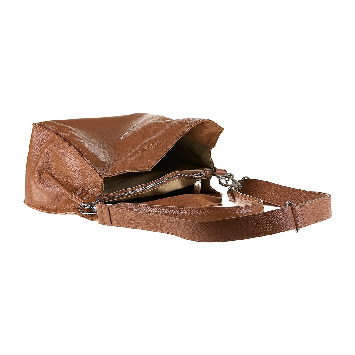 Borsa a spalla da donna Made in Italy - Modello Celeste Plus - 100% pelle - 28.0 x 24.0 x 15.5 cm