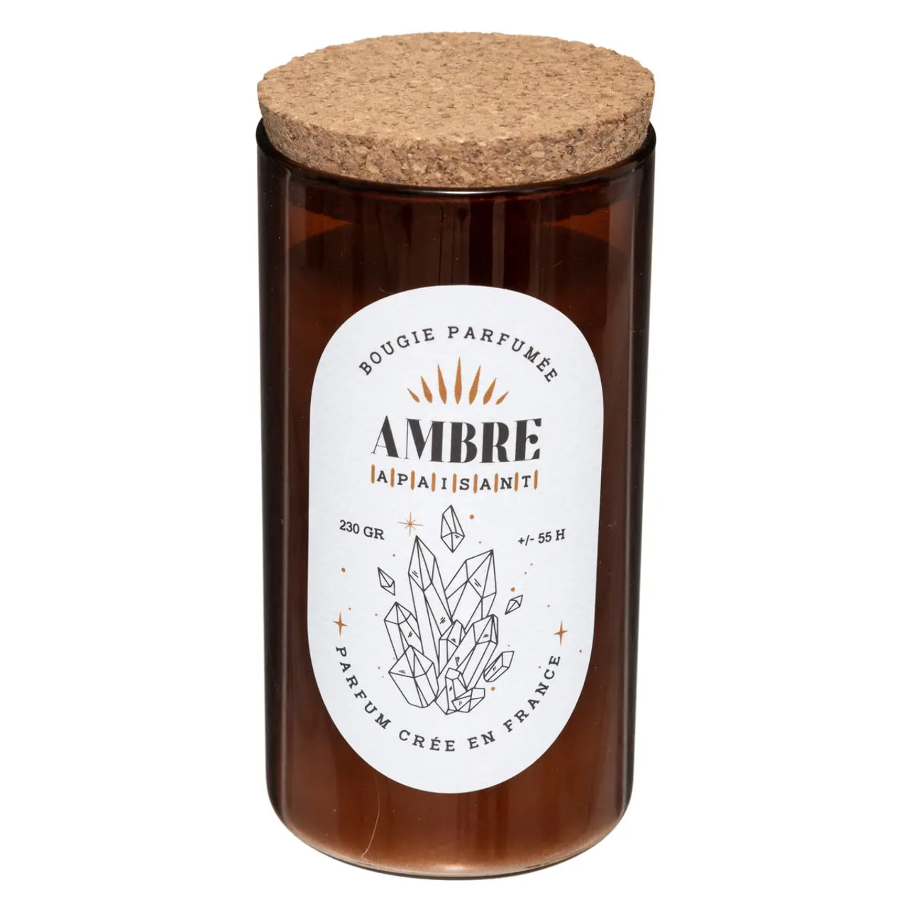 Bougie parfumée "Snow" ambre 230g