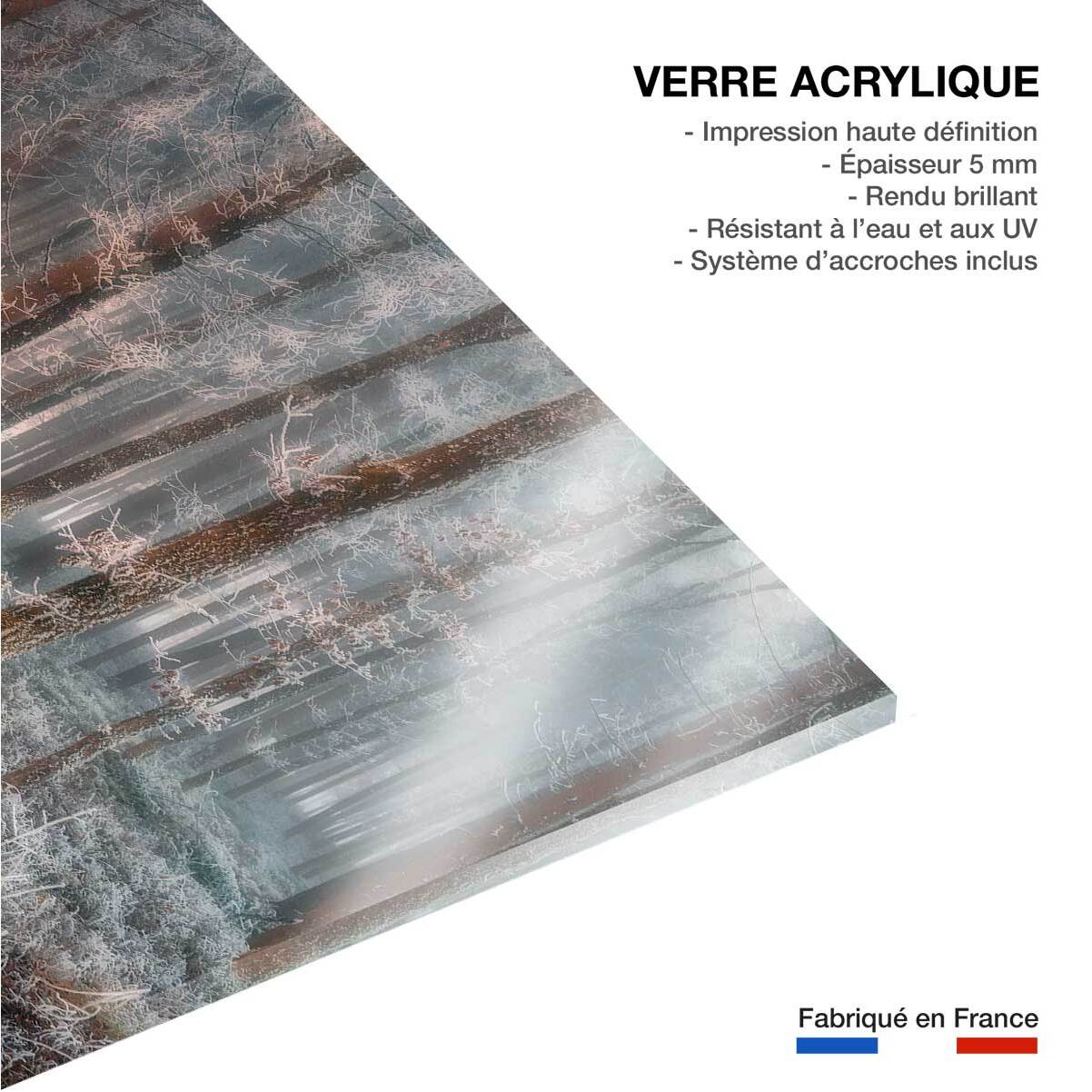 Tableau paysage de glace et de feu Tableau plexiglas